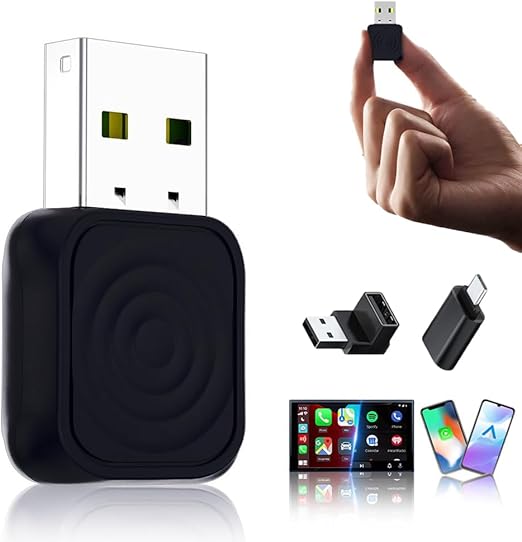 Mini 2-in-1 Wireless Android Auto & CarPlay Adapter