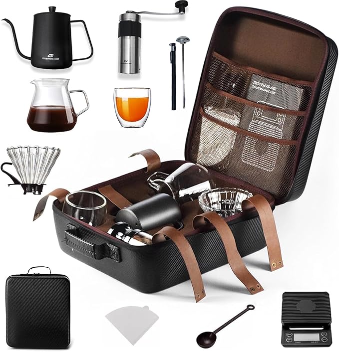 V60 Pour Over Coffee Maker Set – Complete Portable Coffee Kit