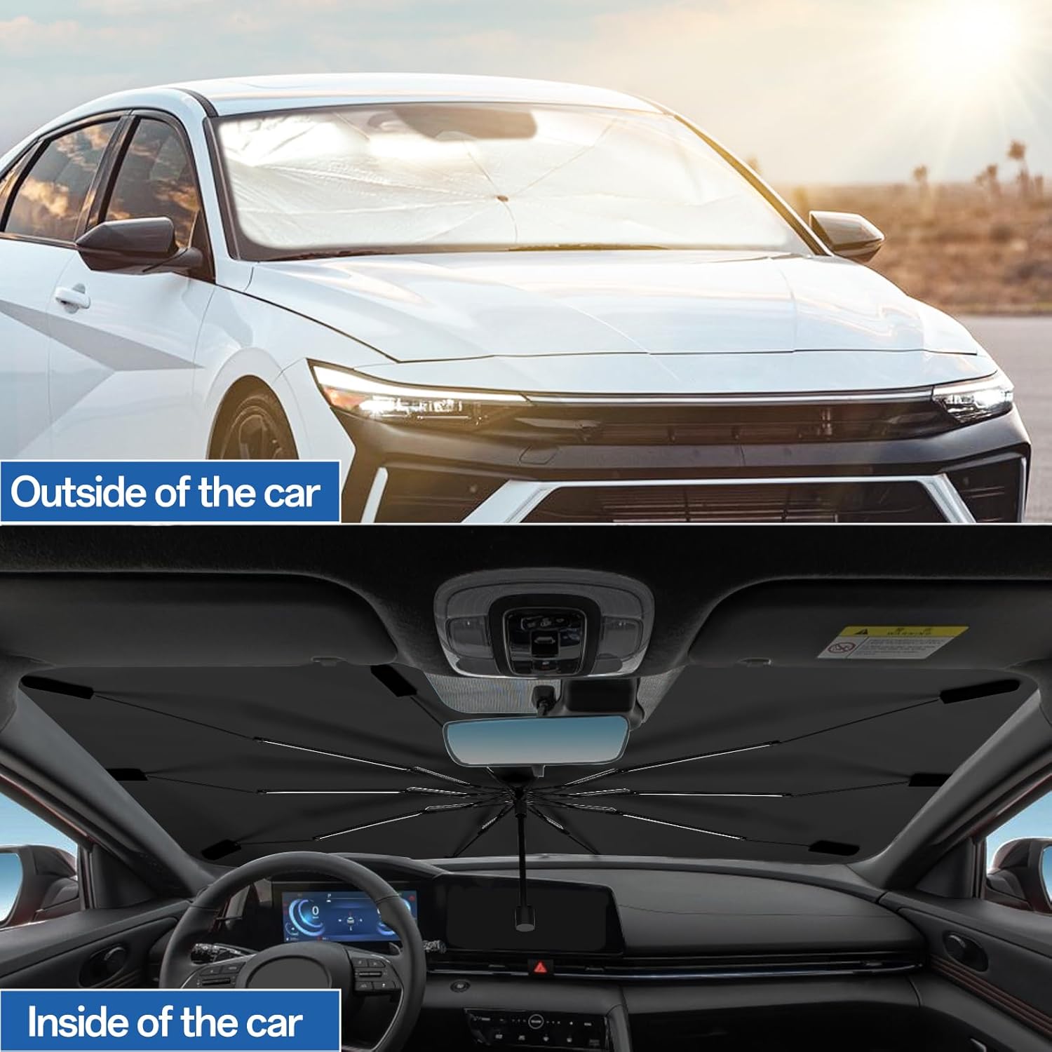 Foldable Car Windshield Sun Shade Umbrella