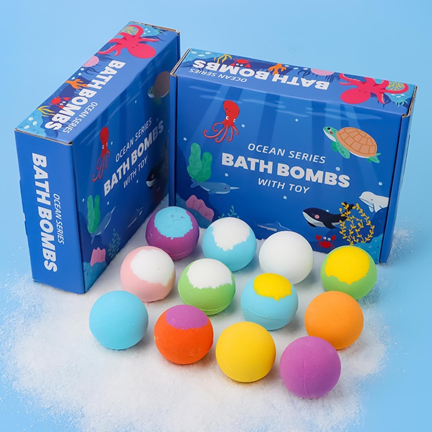Ocean Series Bath Bombs with Surprise Sea Animal Toy