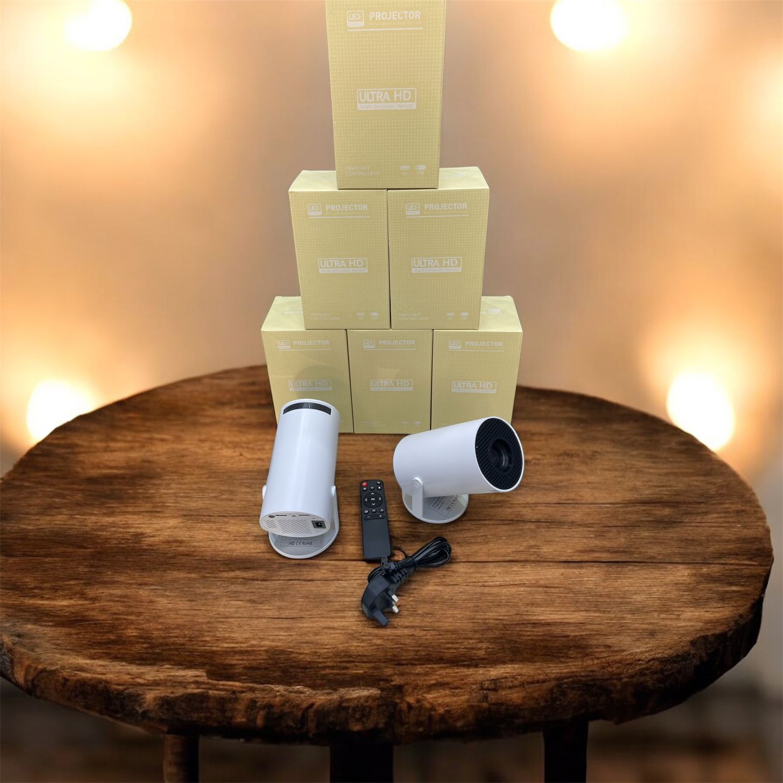 HY300 4K Android Mini Projector with WiFi & Bluetooth