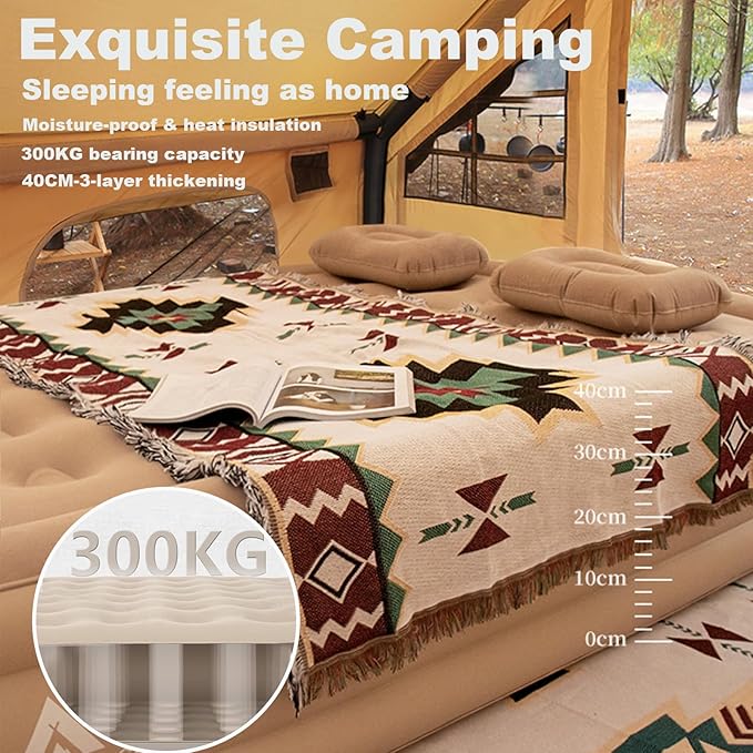 VUCATIN Air Bed Mattress with Built-in Electric Pump (Double)