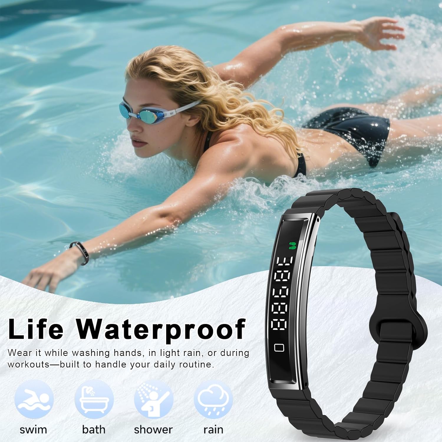 Efolen Smart Watch – Ultra-Light Fitness Tracker for Men & Women, Heart Rate & Sleep Monitoring, 12 Sports Modes, Magnetic Strap