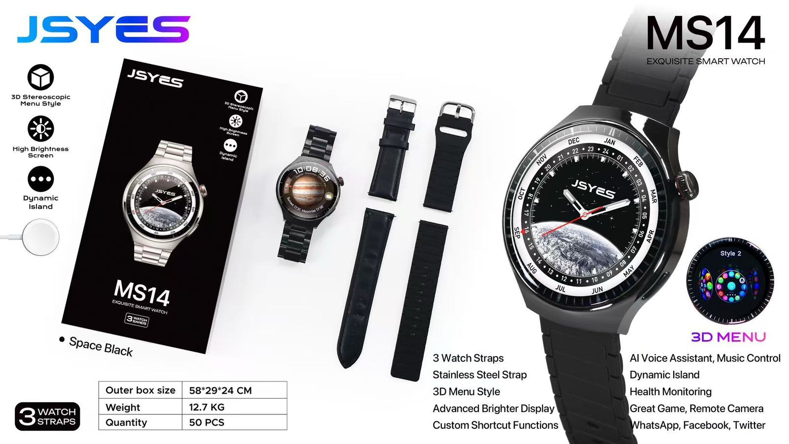 JEYES MS14 EXQUISITE SMART WATCH