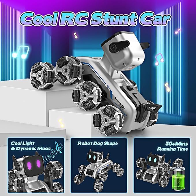 Dog Robot RC Car with Gesture Sensor & Lights