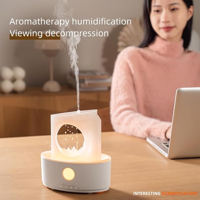 Water Drip Aromatherapy Humidifier with LED Light & Remote
