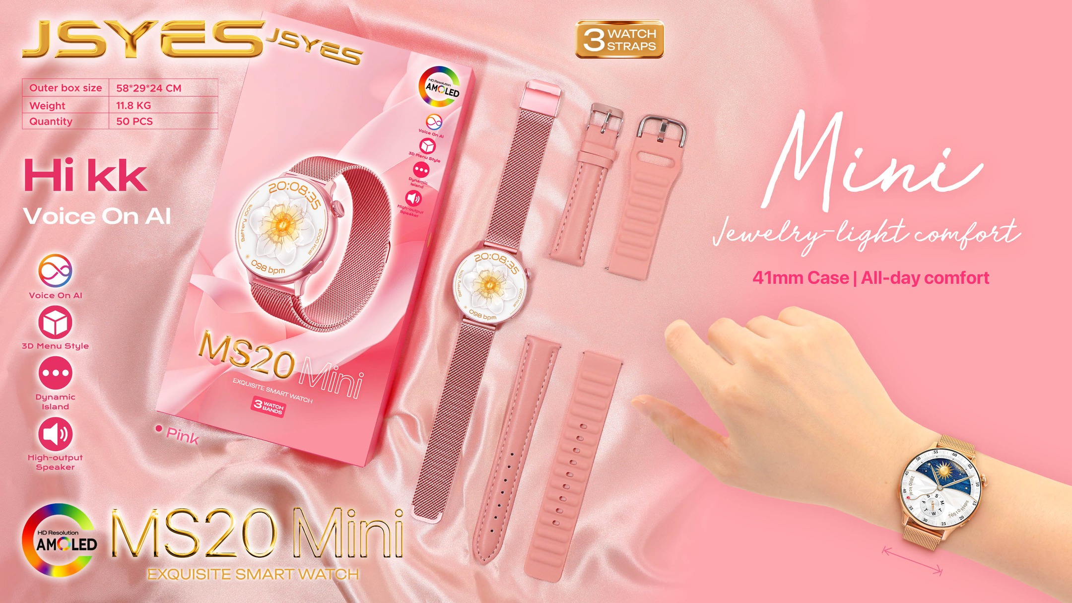 JEYES MS13 Luxurious Smartwatch for Ladies