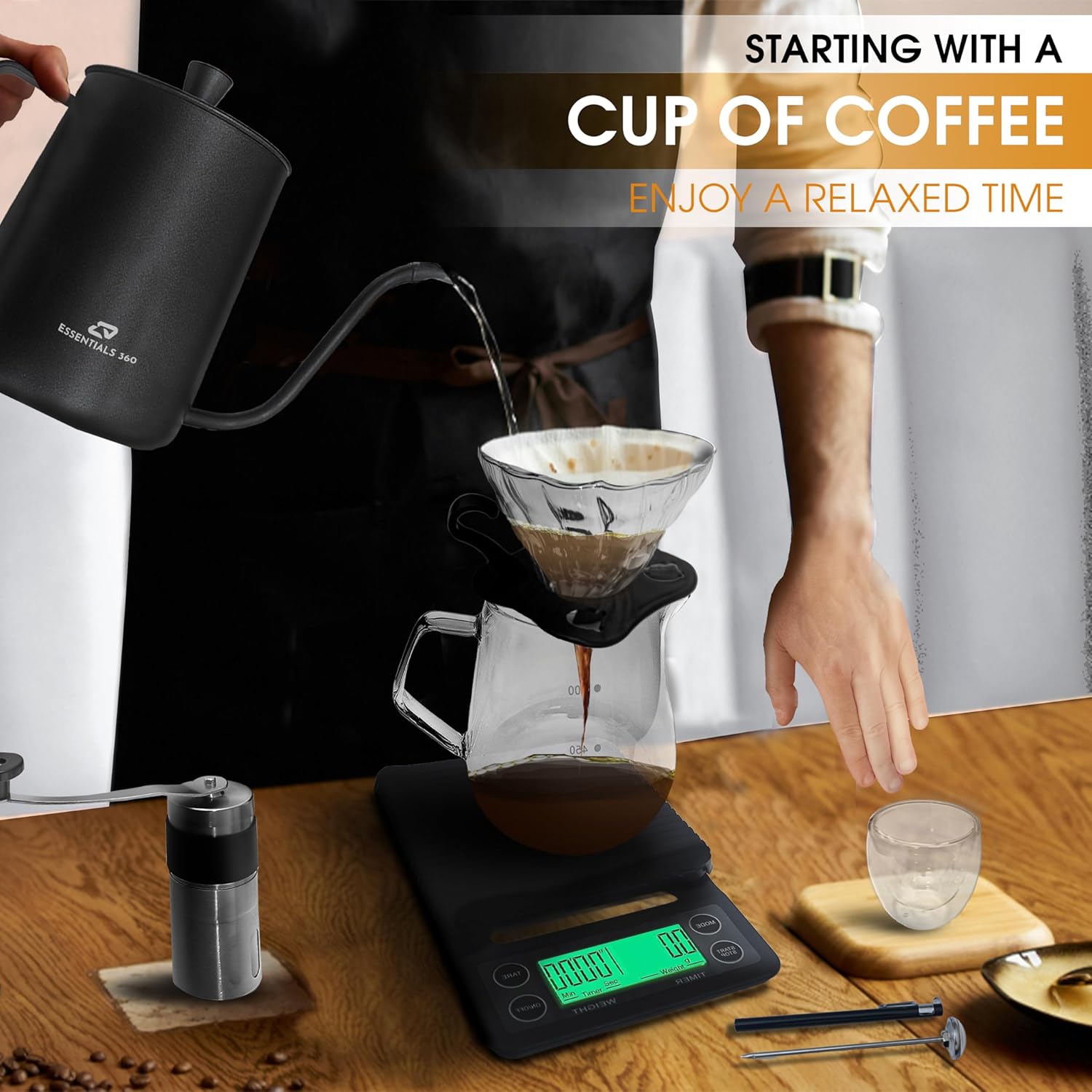 V60 Pour Over Coffee Maker Set – Complete Portable Coffee Kit