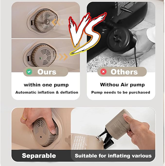 VUCATIN Air Bed Mattress with Built-in Electric Pump (Double)