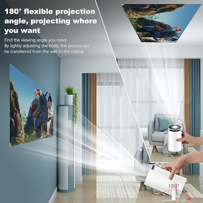 Mini Round Ultra HD Projector with HDR