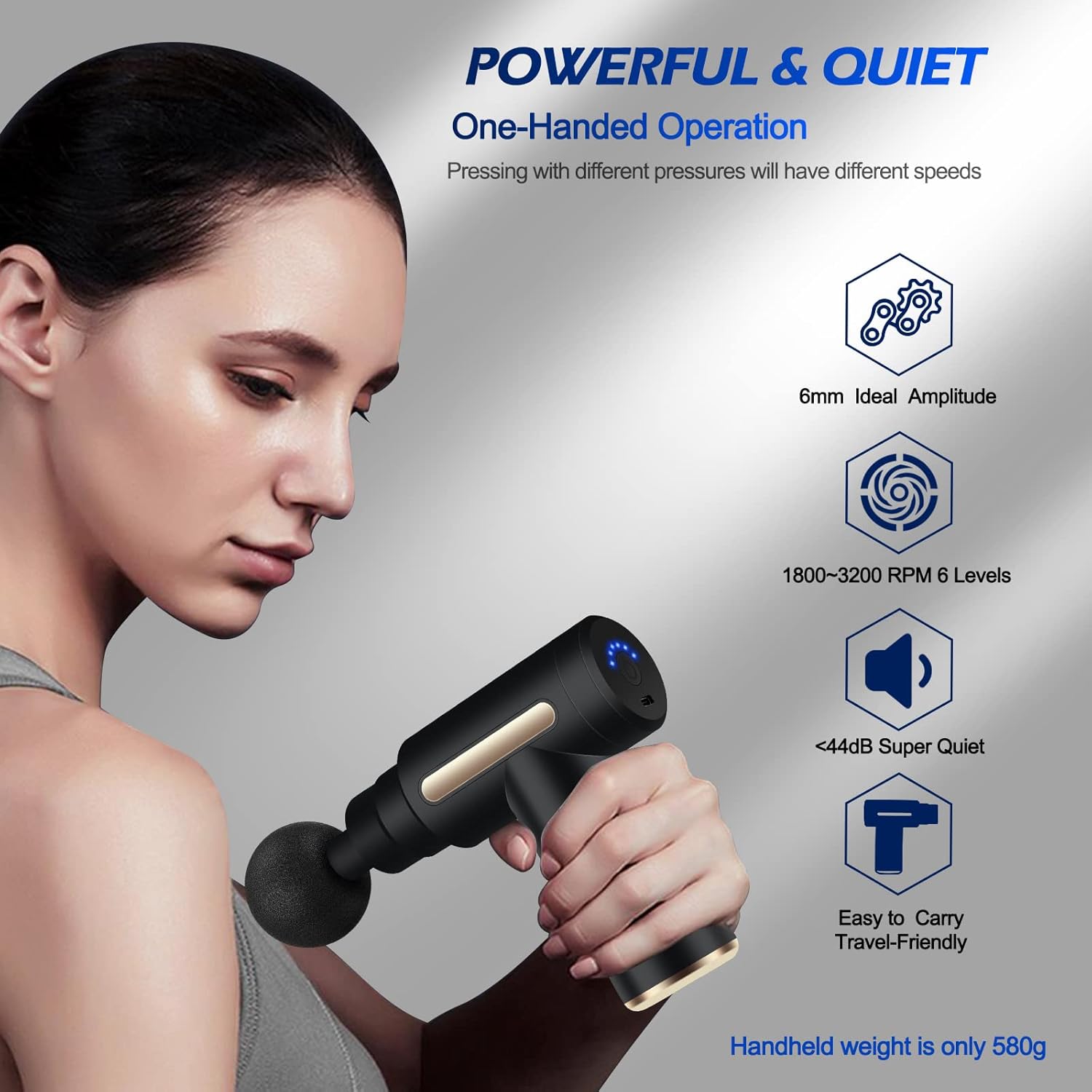 Uplayteck Mini Massage Gun – Deep Tissue Handheld Massager