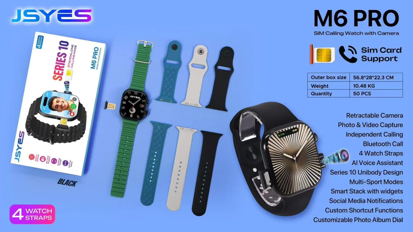 JEYES M6 PRO Sim Card support Smartwatch