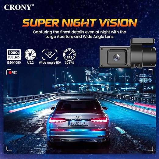 CRONY JC181 Front & Rear Dash Cam – 4G 1080P Full HD