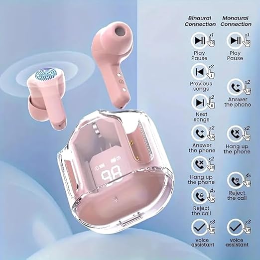 Wireless Earbuds with LED Display Case