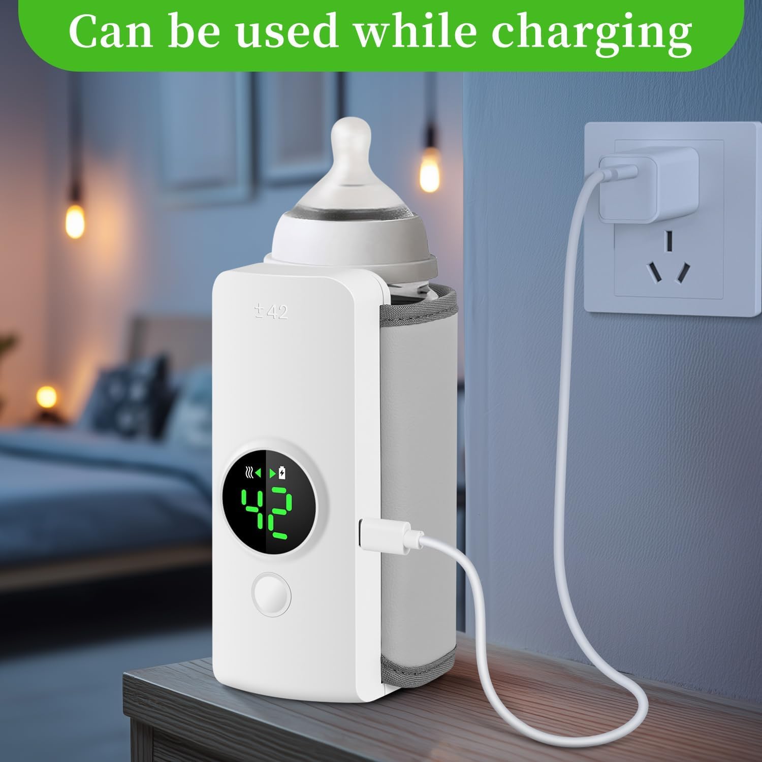 Portable Travel Bottle Warmer with Temperature Display