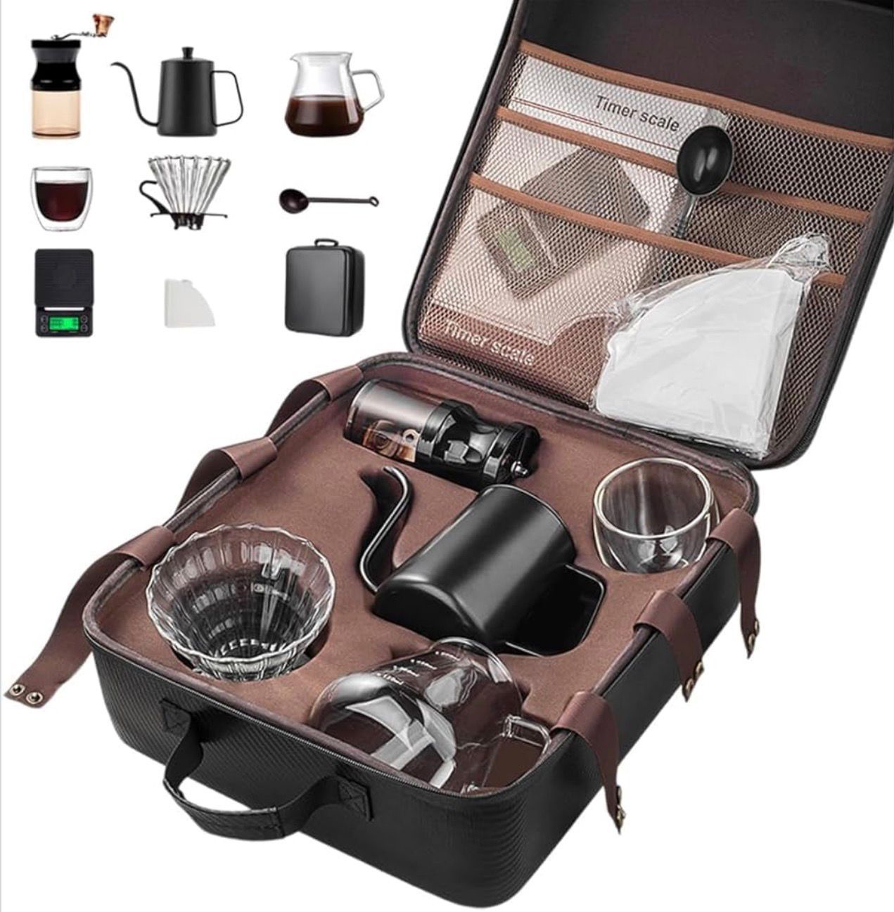 V60 Pour Over Coffee Maker Set – Complete Portable Coffee Kit
