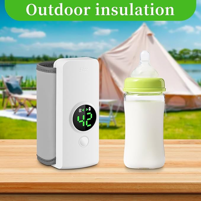 Portable Travel Bottle Warmer with Temperature Display