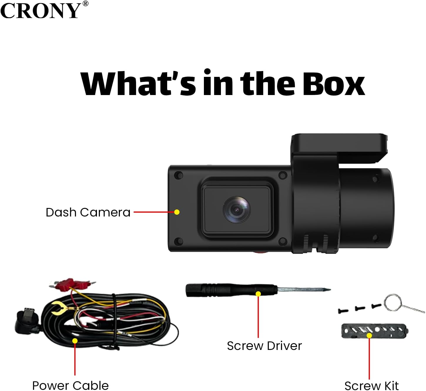 CRONY JC181 Front & Rear Dash Cam – 4G 1080P Full HD
