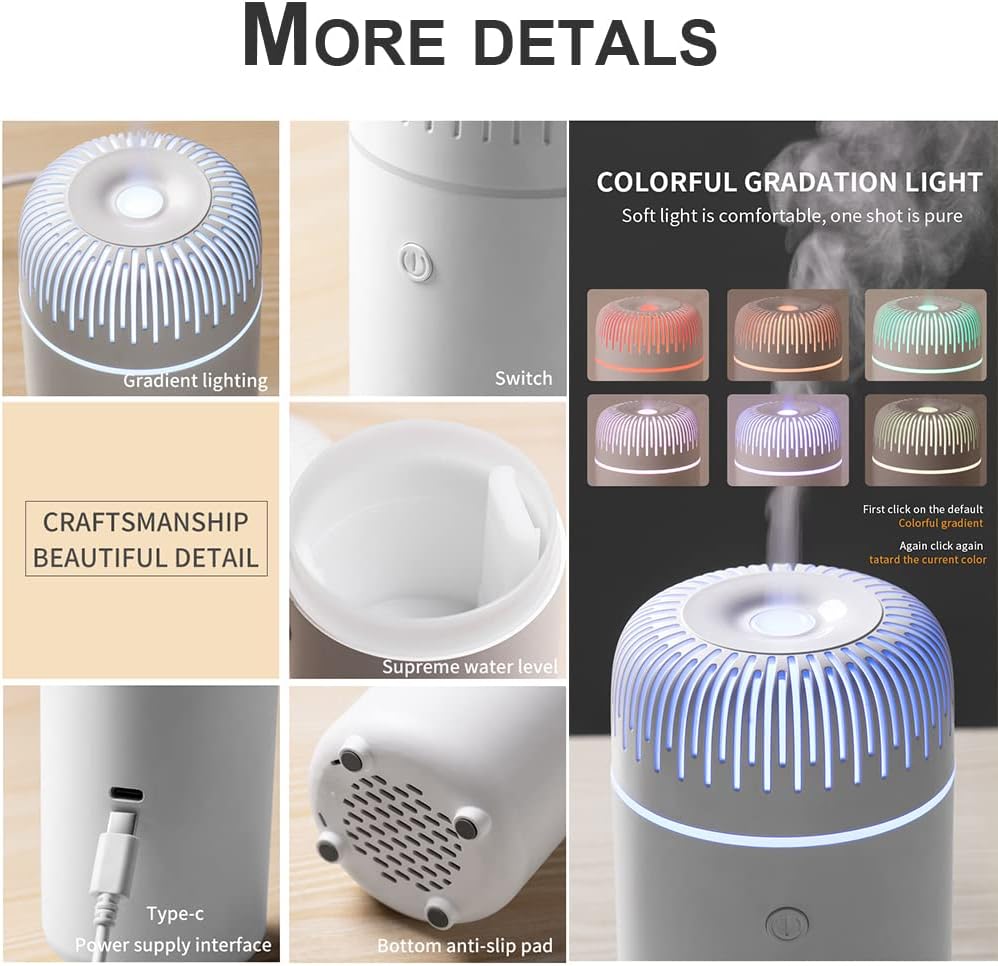 Mini USB Car Diffuser Humidifier (Black)