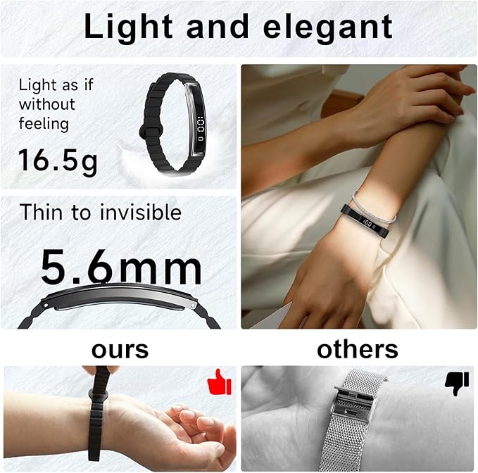 Efolen Smart Watch – Ultra-Light Fitness Tracker for Men & Women, Heart Rate & Sleep Monitoring, 12 Sports Modes, Magnetic Strap