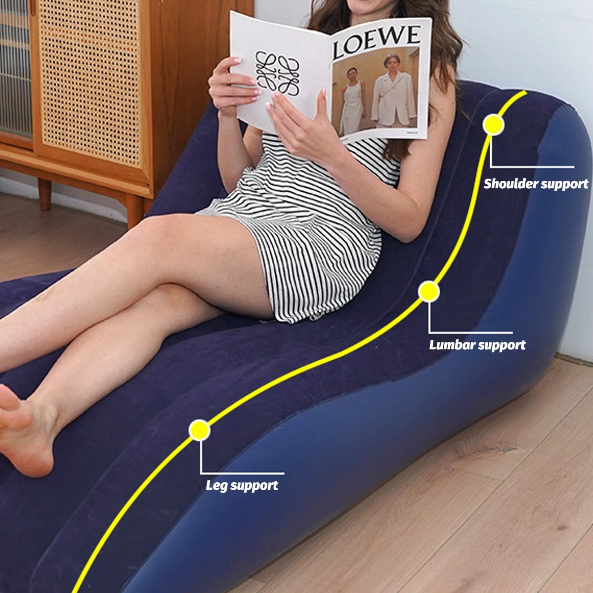 Outdoor Flocking Inflatable Sofa