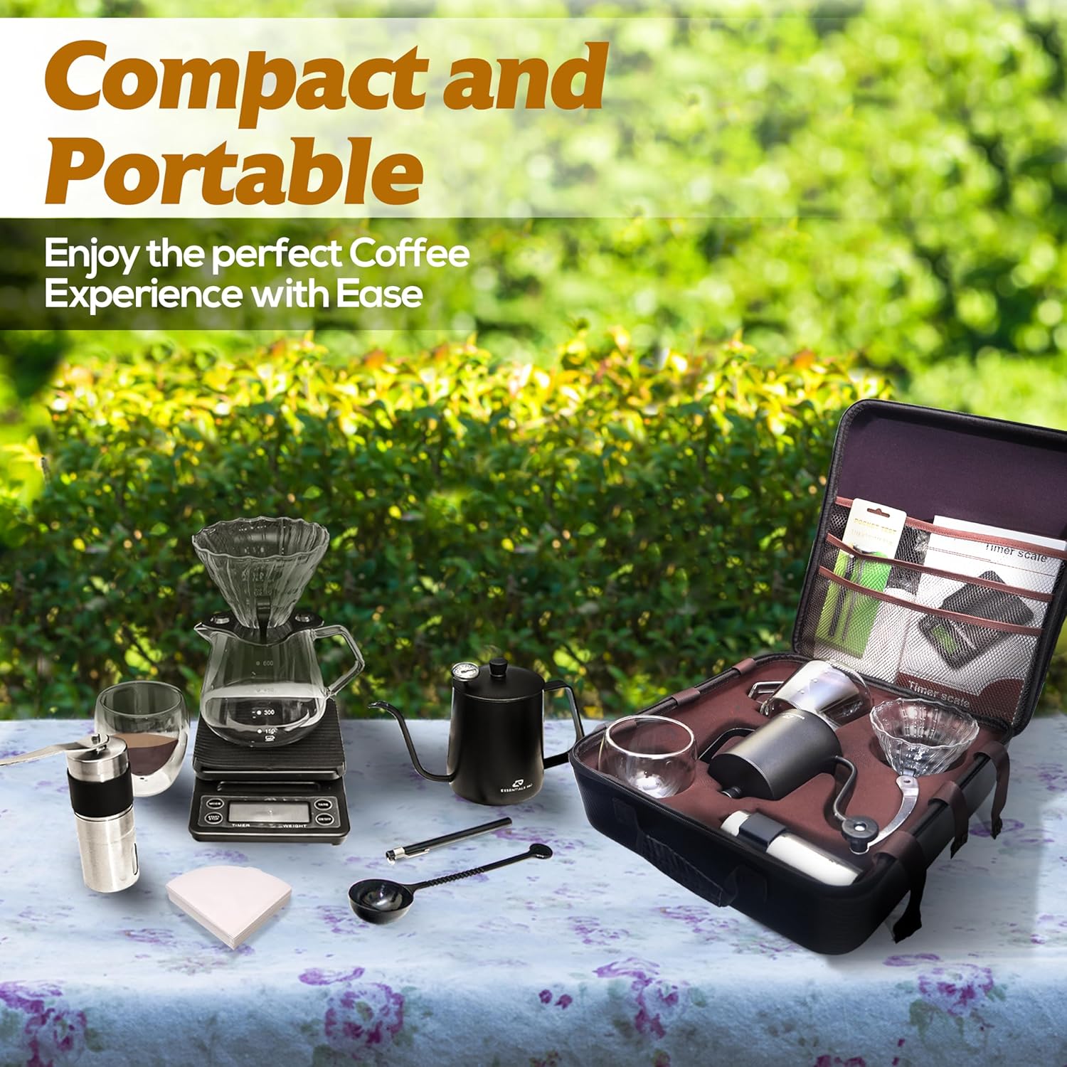 V60 Pour Over Coffee Maker Set – Complete Portable Coffee Kit