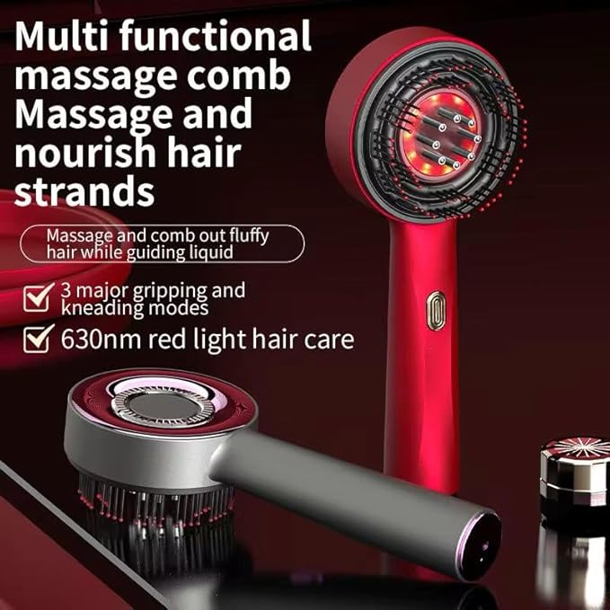 Cordless Electric Scalp Massager Brush with Oil Applicator