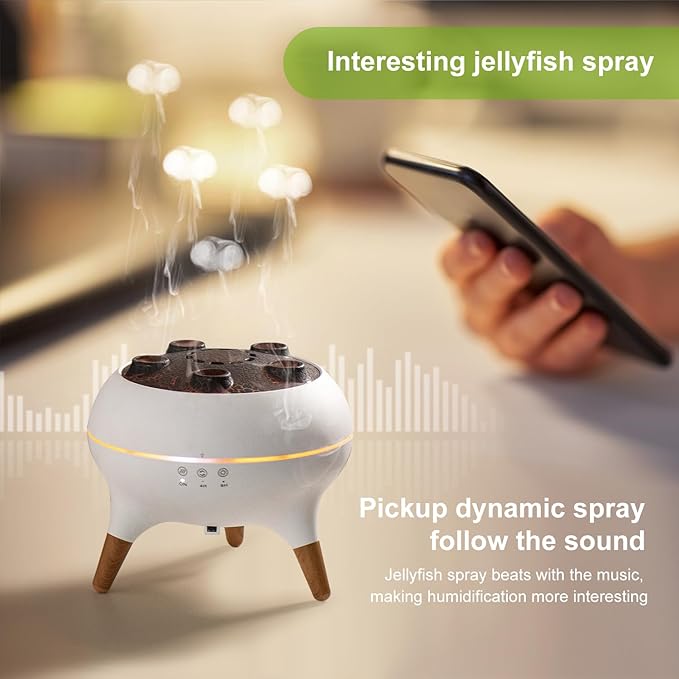 Jellyfish Volcano Aroma Diffuser 250ml with LED Lights