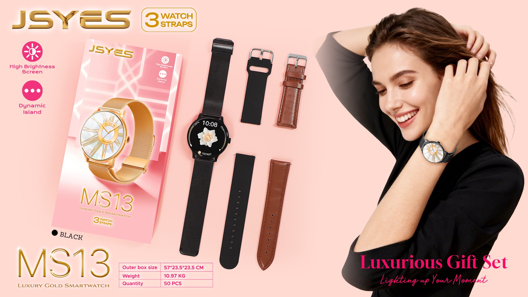 JEYES MS13 Luxurious Smartwatch for Ladies