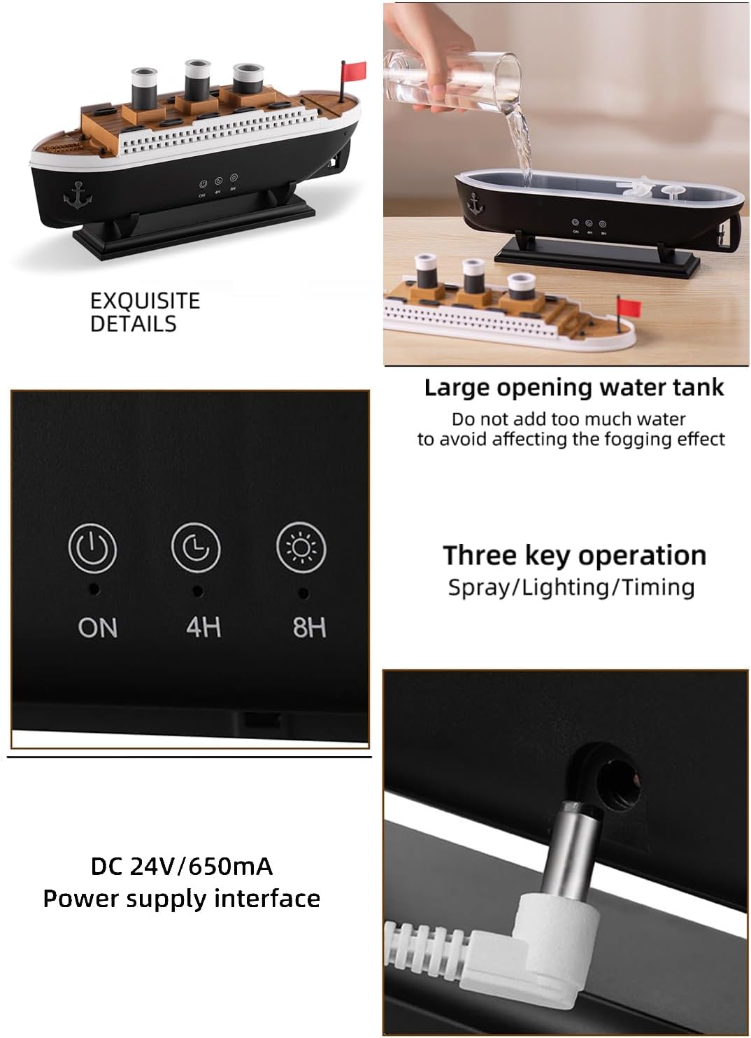 Jellyfish Steam Aromatherapy Oil Diffuser with LED Lights